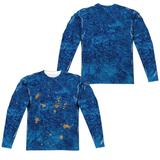 Sesame Street - Cookie Moster Costume (Front/Back Print) - Regular Fit Long Sleeve Shirt - Large