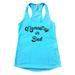 Yoga Peace Fitness Tank Top â€œNamastâ€™ay In Bedâ€� Workout Lifting Shirt - Funny Threadz Medium, Cancun Blue