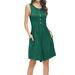 MINTLIMIT Womens Sleeveless Dress with Pocket Casual Summer Beach A Line Midi Flared Tank Dress Dark Green XL