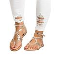Lacyhop Womens Summer Flip Flops Sandal Cross Flat Ankle Strap Casual Shoes Size
