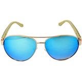 Aviators Mirrored Sunglasses Metal Frame Women Mens UV400 (Olive - Mirrored)