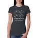 Half Hood Half Holy Pray With Me Womens Slim Fit Junior Tee, Dark Grey, X-Large