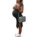 Avamo Women Short Sleeve Maternity Dress Casual Fitting T Shirt Pregnancy Knit Dress Side Split Midi Dress