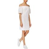 Maison Jules Womens Seersucker Shift Dress