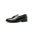 LUXUR Mens Smart shoes, Slip On Formal Dress Shoe Available in Black, Yellow, and Red