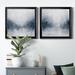 Latitude Run® Polar Mist I Polar Mist I - 2 Piece Picture Frame Set Canvas, Glass in Black | 17.5 H x 35 W x 1.5 D in | Wayfair