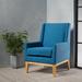 Armchair - George Oliver Samiya 72.39Cm Wide Armchair Polyester/Fabric in Blue | 36.5 H x 28.5 W x 27.5 D in | Wayfair LGLY3901 32999567