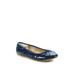 Polo Ralph Lauren Womens Round Toe Patent Leather Ballet Flats Navy Size 4.5