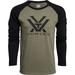 Vortex Optics Men's Raglan Core Logo Long Sleeve Shirts, Military Heather, X-Large