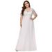 Ever-Pretty Women A-Line Chiffon Plus Size Mother of the Bride Dresses for Women 77062 White US20
