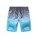 Man Summer Gradient Print Tie Dye Beach Swim Pants Trunks Shorts Holiday Beach Swimming Trunks Shorts Casual Surf Beach Shorts Athletic Gym Sports Training Swimwear Short Pants Elastic Waist