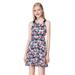 Ever-Pretty Women's Floral Printed Sundresses Fashion Sun Summer Dresses for Cruise & Beach 05646 Navy Blue US4