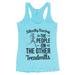 Womenâ€™s Triblend Tank Top â€œSilently Racing The People On The Other Treadmillsâ€� Gym Tank Top X-Large, Blue