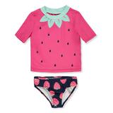Carter's Girls' Strawberry 2-Piece Rashguard Swim Set (Toddler)