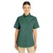 Harriton Ladies' Foundation 100% Cotton Short-Sleeve Twill Shirt with Teflonâ„¢