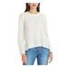 RACHEL ROY Womens Ivory Long Sleeve Crew Neck Tunic Top Size S