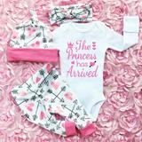 Gueuusu Newborn Tops Romper Floral Pants Outfits Set Clothes