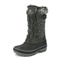 Dream Pairs Kids Boys & Girls Snow Boots Insulated Waterproof Winter Snow Boots Kriver-1 Black/Grey Size 12