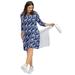 ellos Women's Plus Size Madison 3/4 Sleeve Dress