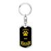 Dog Dad Gift Mudi Swivel Keychain Stainless Steel or 18k Gold