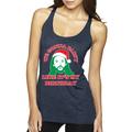 We Gonna Party Like its my Birthday Ugly Christmas Sweater Tri-Blend Racerback Tank Top, Vintage Navy, Small