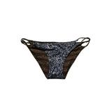 Volcom Juniors Brown Black Henna Spirit Reversible Strappy Bikini Bottom L