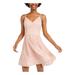 SEQUIN HEARTS Womens Pink Textured Lace Spaghetti Strap Sweetheart Neckline Short Fit + Flare Party Dress Size 9