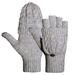 Peroptimist Knitted Wool Half-finger Gloves, Flip Cute Dual-use Wool Gloves Light Gray