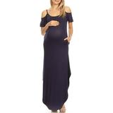 White Mark Women's Maternity Alexis Maxi Dress-Available in Plus Sizes