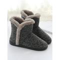 LUXUR Men's Slippers Winter Boots Plush Home Indoor Shoes FZ-016 WAC8