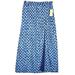 Michael Kors Front Slit Lakheri Leaf Print Maxi Skirt, Heritage Blue (X-Small)