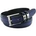 Stacy Adams Belts Stacy Adams 35mm Blue Tri-Leather Big and Tall Embossed, Croc, Lizard, Snake Belt