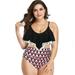 Bikini Swimsuits Top Ruffled Tiered Ruched High Waisted Two Piece Bathing Suits for Women