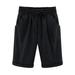 S-XXXXXXL Women Elastic Waist Bermuda Shorts Plus Size Short Trouser Pocket Cropped Sports Beach Short Pants