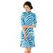 Women Special 1/2 Long Sleeve Modern Mandarin Chinese Cheongsam Qipao Sheath Short DressÂ (Skyblue )