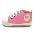 Saient Baby Shoes Kids Toddlers Canvas Cotton Crib Shoes Lace Up Prewalkers Casual First Walkers