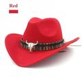 Pretty Comy New Ethnic Style Western Cowboy Hat Women's Wool Hat Jazz Hat Western Cowboy Hat Style 1 Onesise