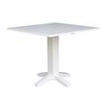 Latitude Run® Runkle Dual Drop Leaf Solid Wood Dining Table Wood in White | 30 H in | Wayfair LDER4652 47822292