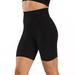 Womens Workout Yoga Shorts, High Waisted Athletic Shorts Running Biker Shorts, Black, M