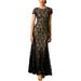 Adrianna Papell Womens Formal Lace Evening Dress Black 2