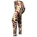 David Collection Animal Printed Brushed Leggings Regular or Plus Size (Fits L - XXXL) Free Size Made In USA