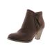 Mia Womens Kori Faux Leather Heel Ankle Boots