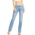 Wax Jeans Women's Juniors Mid Rise Slimming Bootcut Jeans (11, Light Denim)