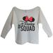 Womens Disney 3/4 Sleeve â€œ#Disney Squad" Disney World Sweat Shirt Gift Large, Beige