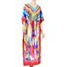 LA LEELA 3D Printed Womens Maxi Dress Tunic Plus Size Kaftan Evening Party Caftan For Ladies