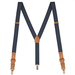 Buyless Fashion Leather End Suspenders for Men - 48" Elastic Adjustable Straps 1 1/4" - Y Shape