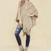 Oriana Rae Scarf Poncho Knit Poncho Pullover Shawl Wrap Oversize Sweater for Women