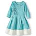 Disney Frozen 2 Elsa or Anna Fit And Flare Dress With Faux Fur Trim (Little Girls & Big Girls)