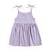 Baby Camisole Dress Adjustable Bandage, Solid Color High Waist