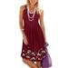 Women's Urban Casual Popular Floral Print Loose-Fit Round Neck Sleeveless Simplicity Dress